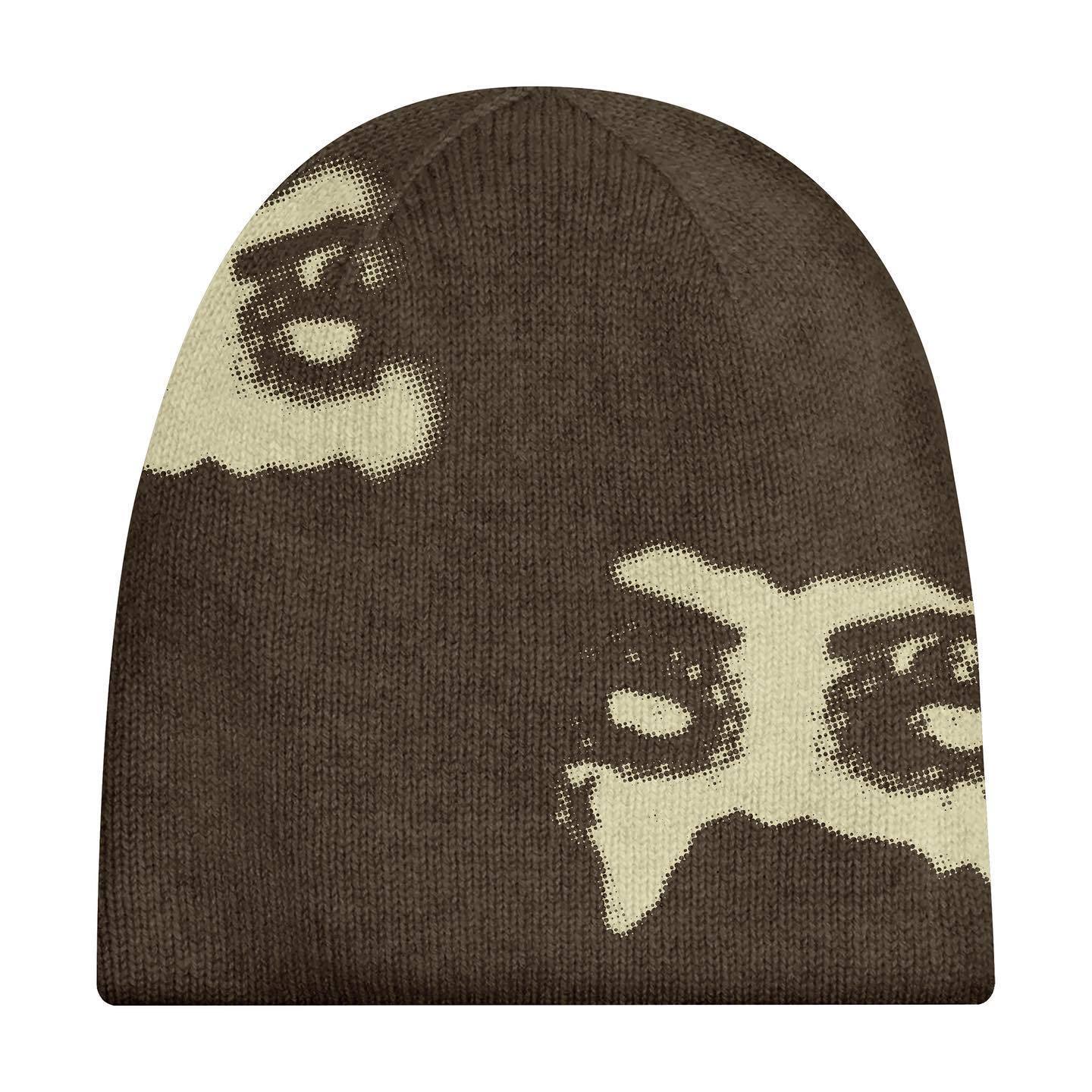 Letter Jacquard Hip Hop Trend Fashion Beanie Hot Girl Street Warm Knitted Hat