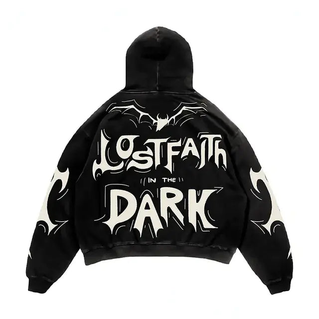 Halloween Printed Hoodie - Harajuku Streetwear Y2K Style