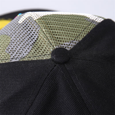 Embroidered Maple Leaf Hip Hop Outdoor Leisure Breathable Camouflage Flat Brim Baseball Caps