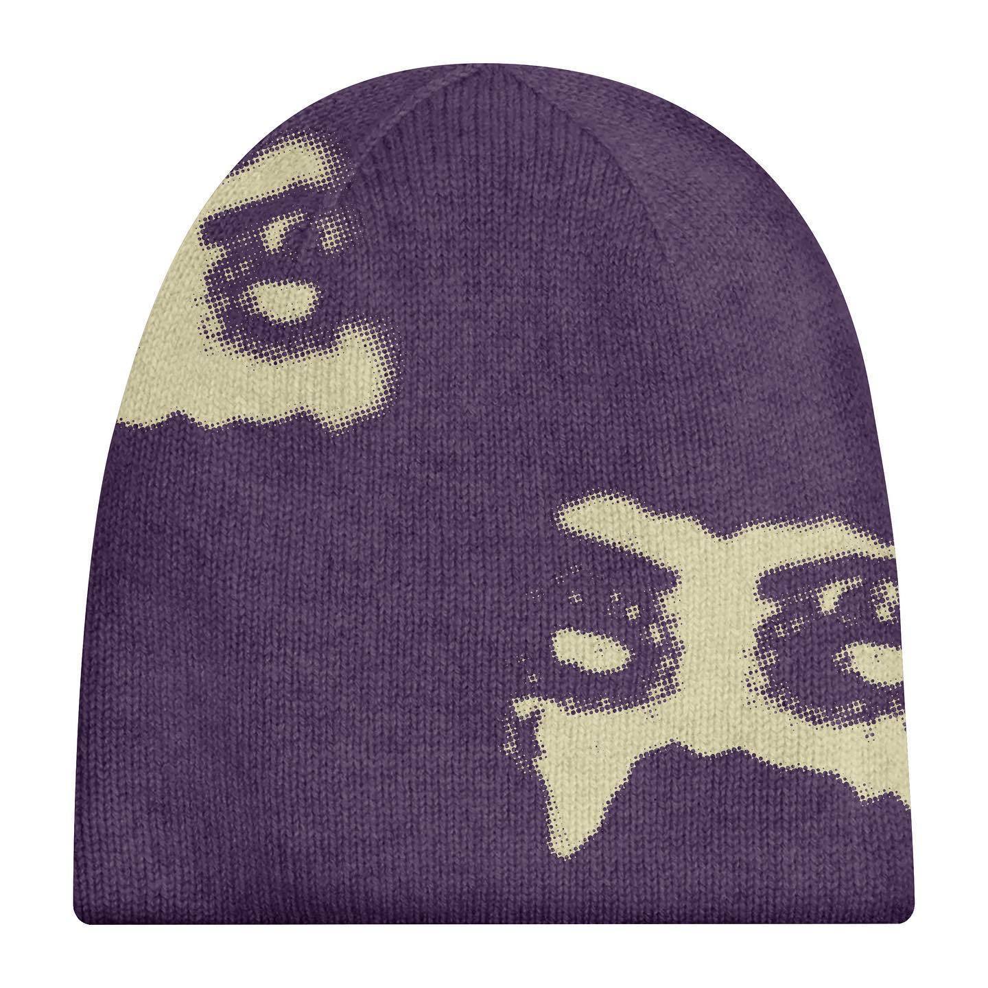Letter Jacquard Hip Hop Trend Fashion Beanie Hot Girl Street Warm Knitted Hat