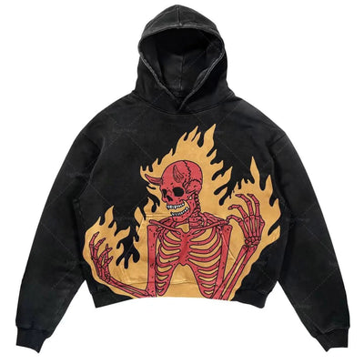 Punk Design Hoodie - Harajuku Streetwear Y2K Fashion