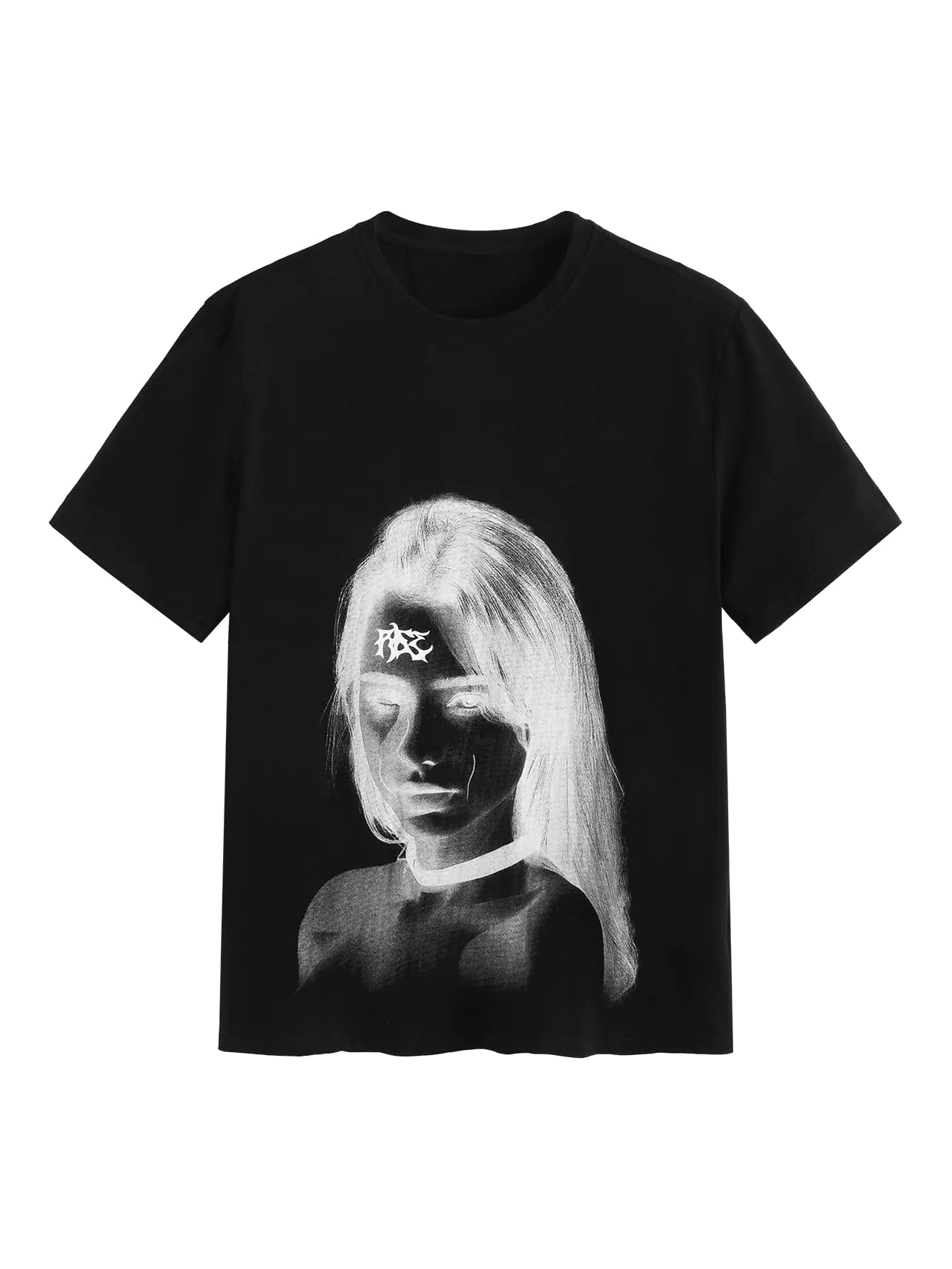 VIPWOLF Mens Cartoon Graphic Tee Shirts Y2K Short Sleeve Crew Neck Summer T-Shirt Black Figure XX-Large