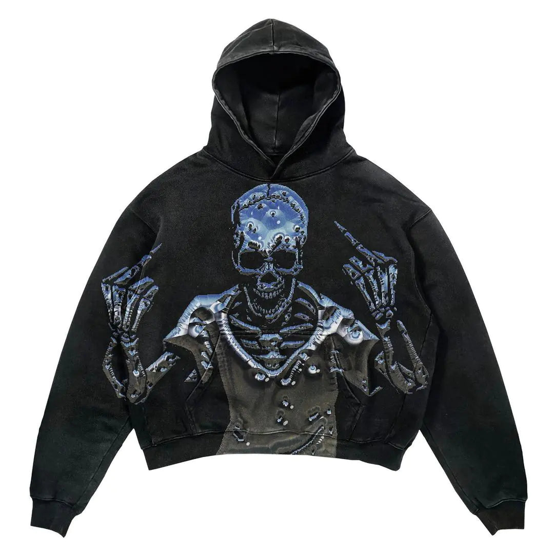 Punk Design Hoodie - Harajuku Streetwear Y2K Fashion