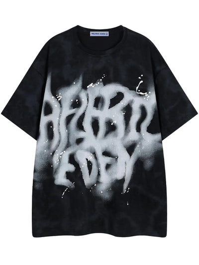 Aelfric Eden Mens Graphic Tee Shirts Oversized Baggy Loose Cotton T-Shirt Streetwear Casual Summer Y2k Shirt Black