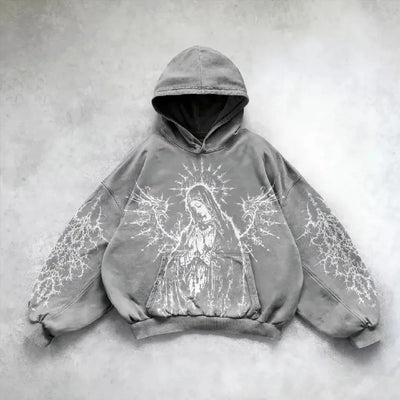 Hip Hop Y2K Printed Hoodie