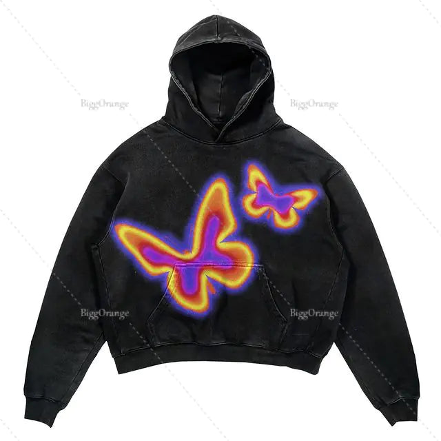 Punk Design Hoodie - Harajuku Streetwear Y2K Fashion