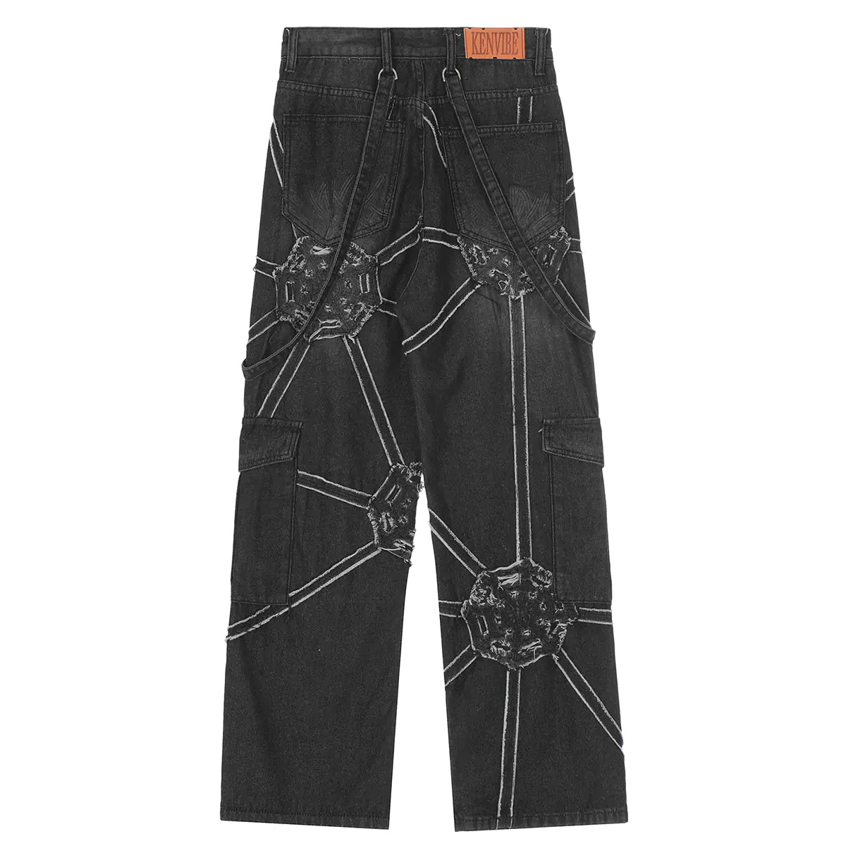Harajuku Baggy Hip Hop Denim Cargo Jeans for Casual Wear