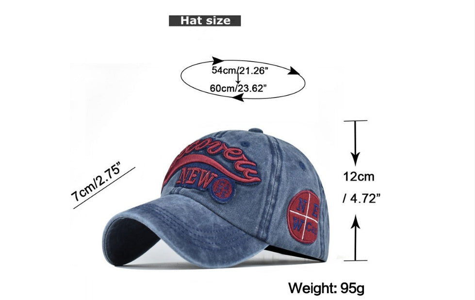 New Large Letter Stereo Embroidered Baseball Hat