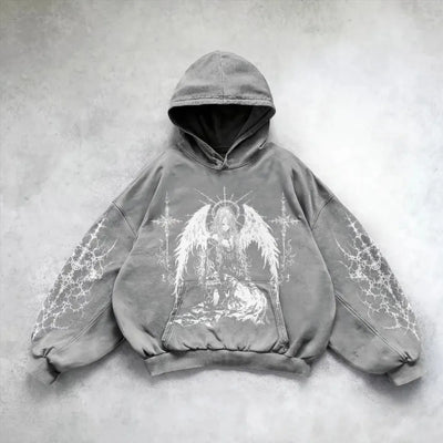 Hip Hop Y2K Printed Hoodie