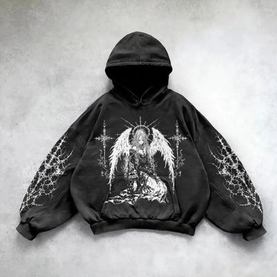 Hip Hop Y2K Printed Hoodie