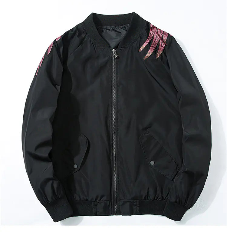 Embroidered Jacket for Couples - Casual Baseball Style