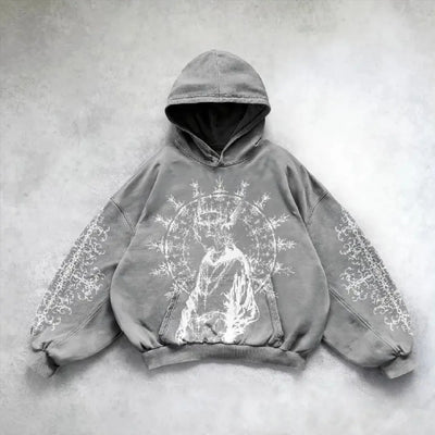 Hip Hop Y2K Printed Hoodie