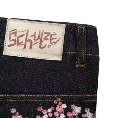 Embroidered High Waist Jeans