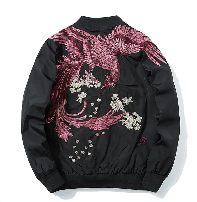 Embroidered Jacket for Couples - Casual Baseball Style