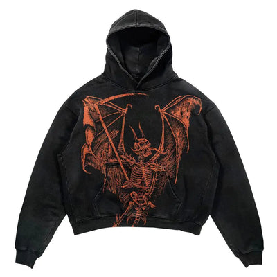 Punk Design Hoodie - Harajuku Streetwear Y2K Fashion